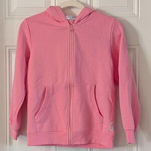 Girls Pink Zip Up Hoodie Size XL 10-12 Lightweight School Everyday Layer